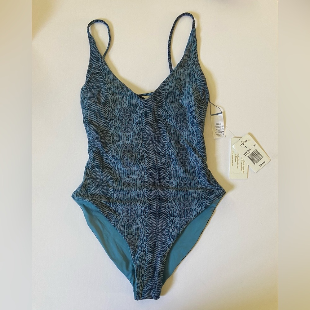 L*SPACE SWIMSUIT- LETS CROC ABOUT IT GIANNA ONE PIECE size small NWT